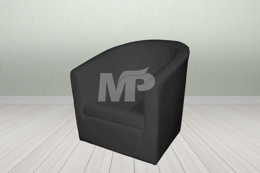 sewa sofa oval hitam